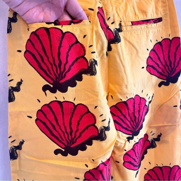 Mini Rodini Yellow Pants with Red Shell Design. 100% organic cotton - Picture 5 of 7